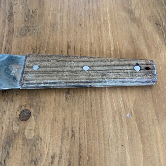 King Arthur Vernco Ice Cream Scoop Vtg Inlaid Stainless Steel Wood Handle - Picture 7 of 10